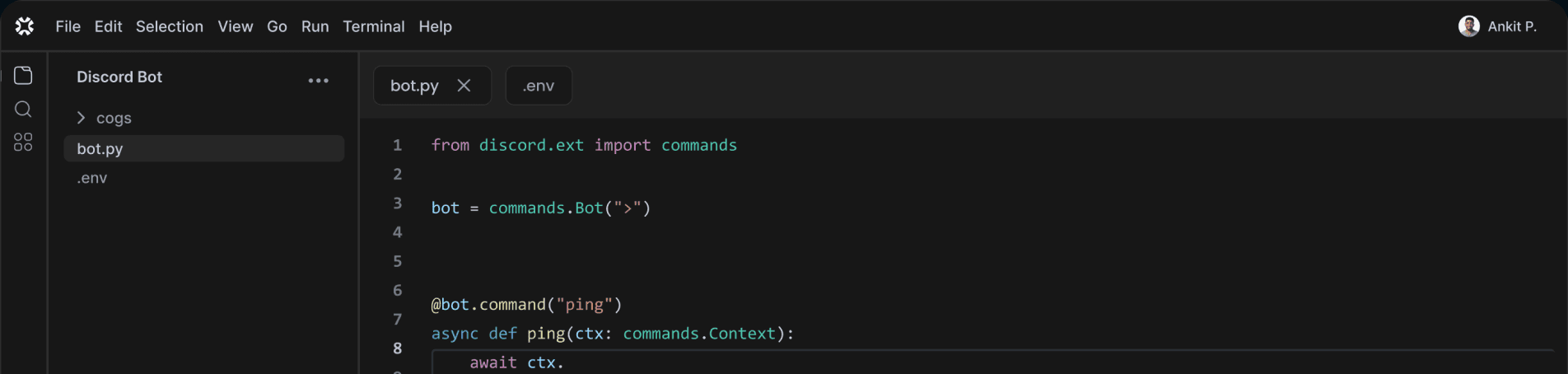 The Atlas workspace — a code editor mapped across an AI build